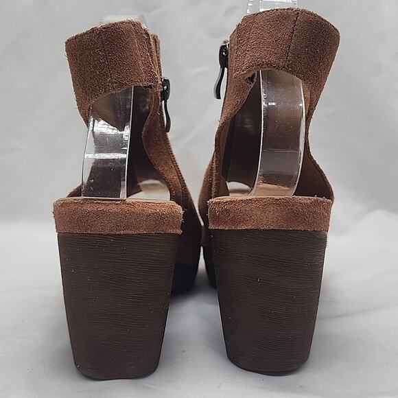 ANTELOPE I41 CUFF SANDALS TAUPE TAN SUEDE OPEN TOE BLOCK HEEL SIZE 41 NWOB - Picture 11 of 16